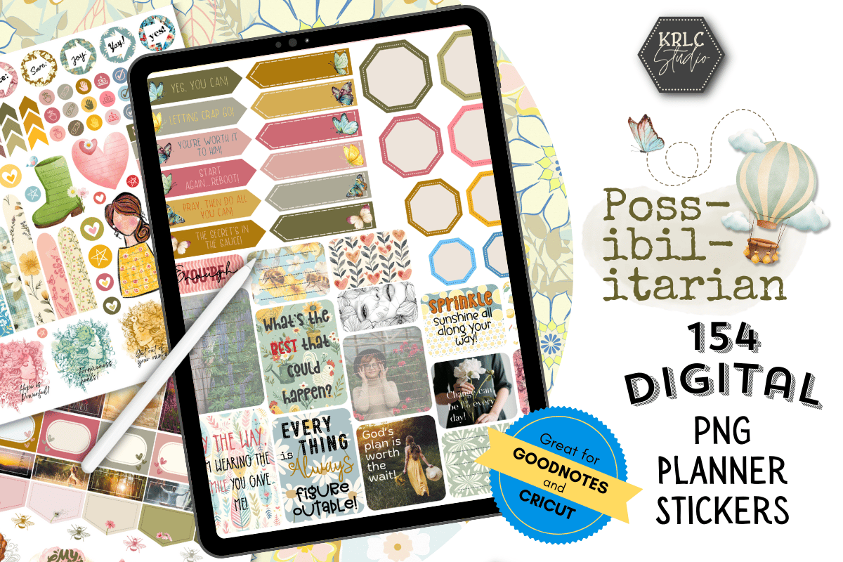 Possibilitarian - 154 Digital Planner Stickers - KRLC Studio Cover