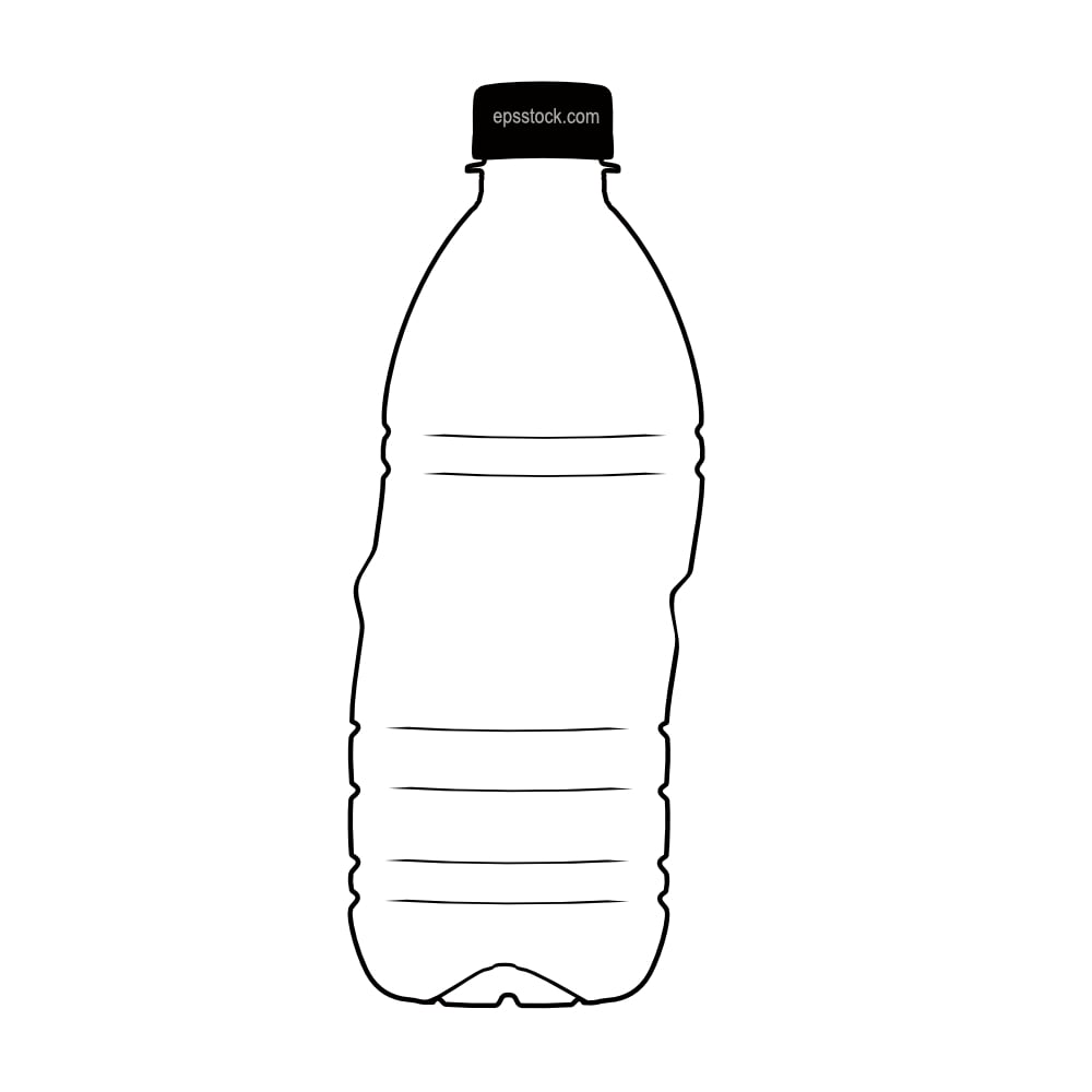 used  PET plastic water bottle