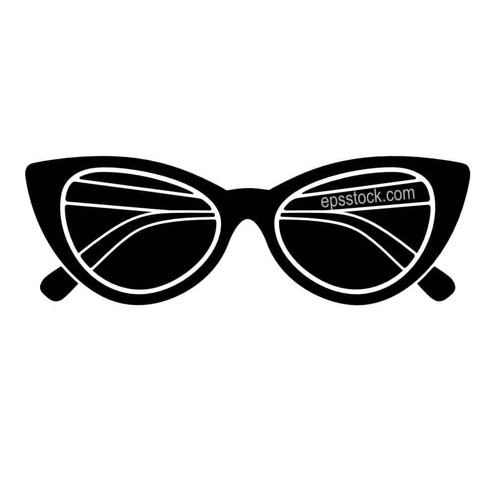 Cat eye sunglasses symbol