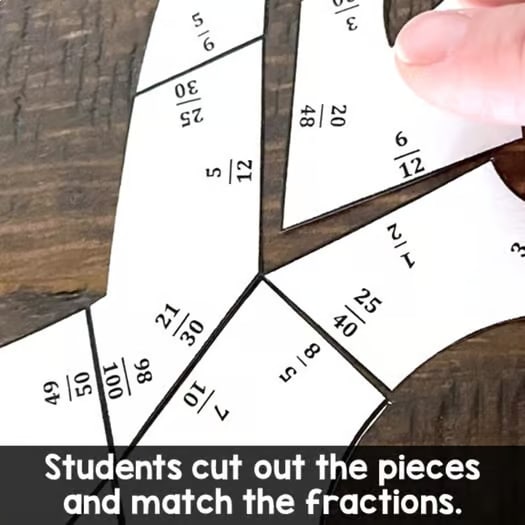 Halloween Math Ghost Puzzle for Simplifying Fractions and Equivalent Fractions Halloween Math Ghost Puzzle for Simplifying Fractions and Equivalent Fractions