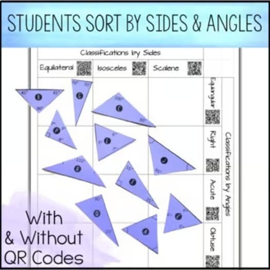 Classifying Triangles Card Sort Activity - PDF & Digital