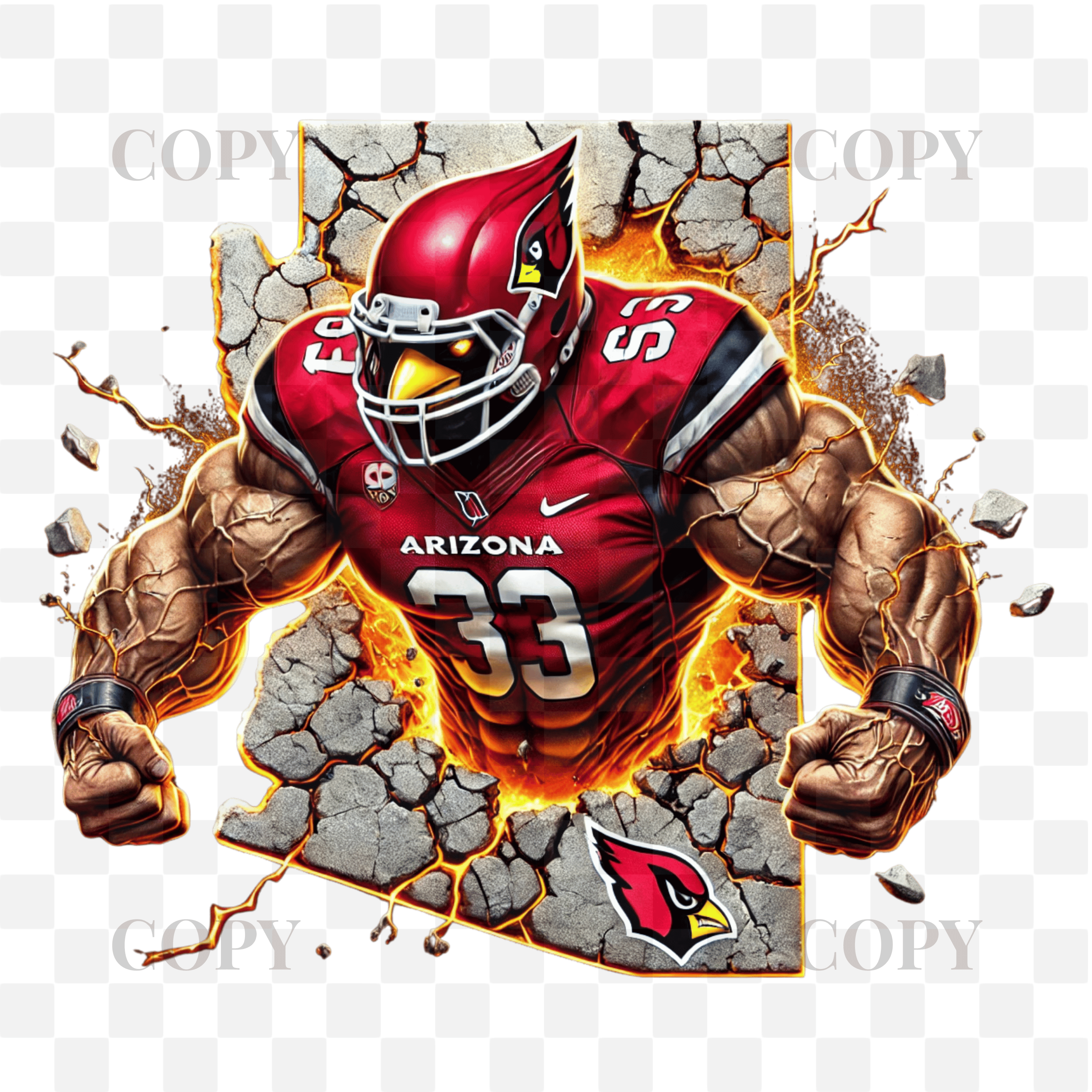 Arizona Cardinals Inspired Breakthrough Football Art - Payhip