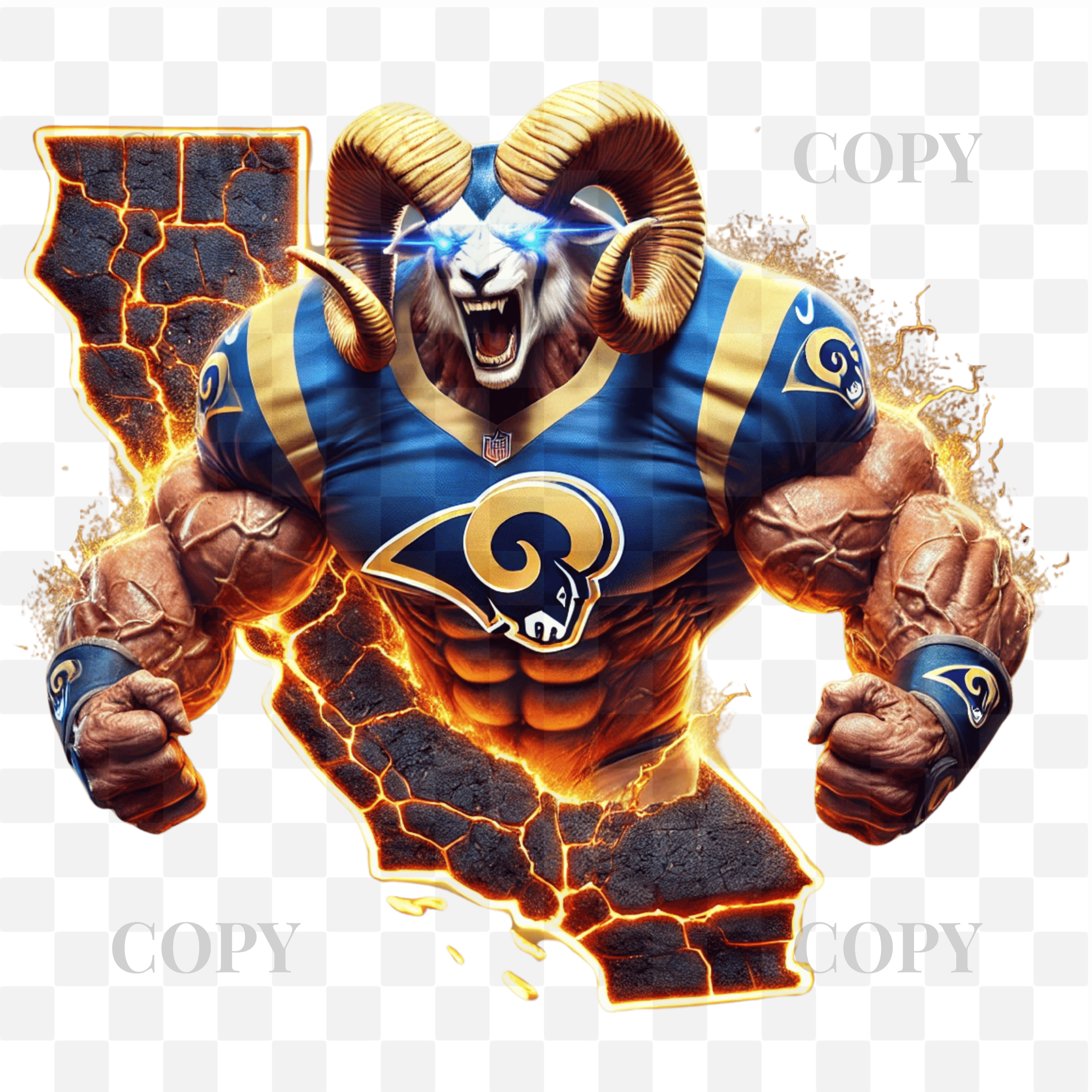 Computer Desktop Rams Art Los Angeles Rams Inspired Breakthrough Football Art - Payhip