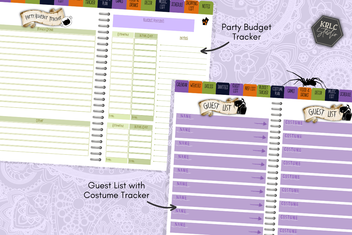 Halloween Digital Party Planner - KRLC Studio