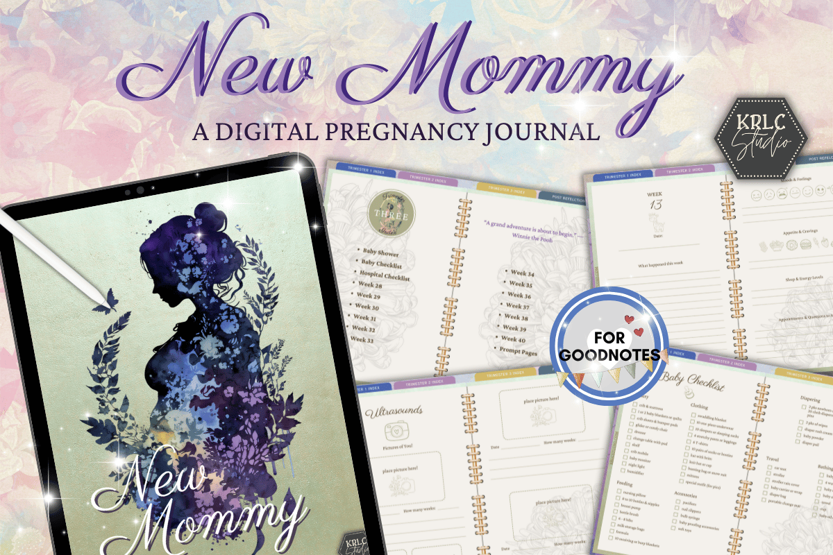New Mommy Digital Pregnancy Journal - KRLC Studio Cover