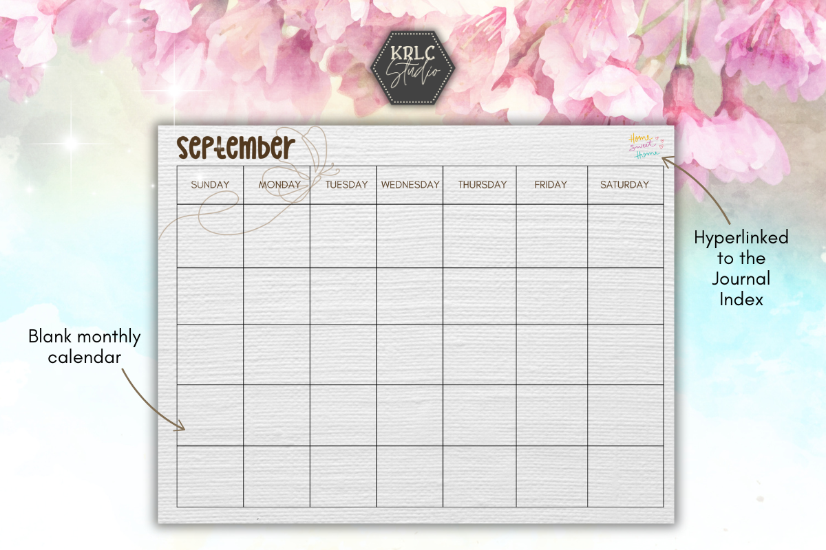 New Beginnings Digital Daily Calendar Journal - KRLC Studio