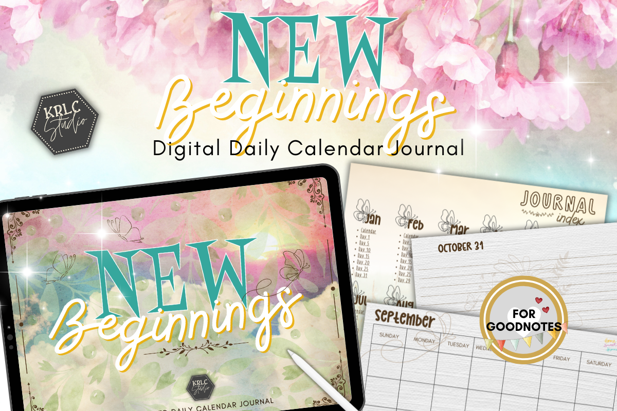 New Beginnings Digital Daily Calendar Journal - KRLC Studio Cover