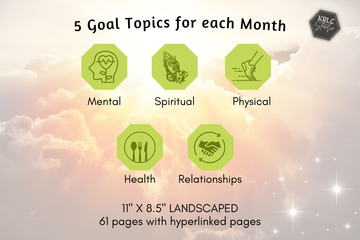 Digital Monthly Goal Journal - KRLC Studio