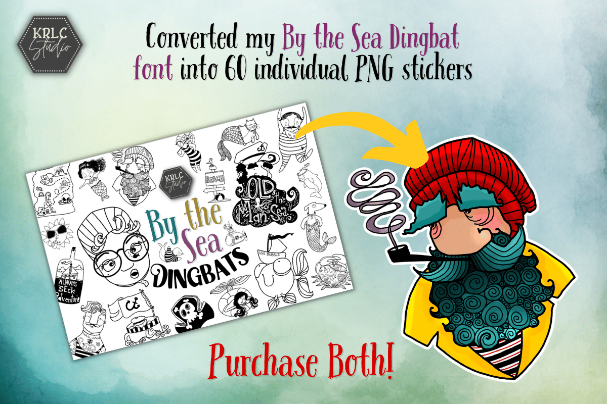 By the Sea - 60 Sticker Pack- KRLC Studio