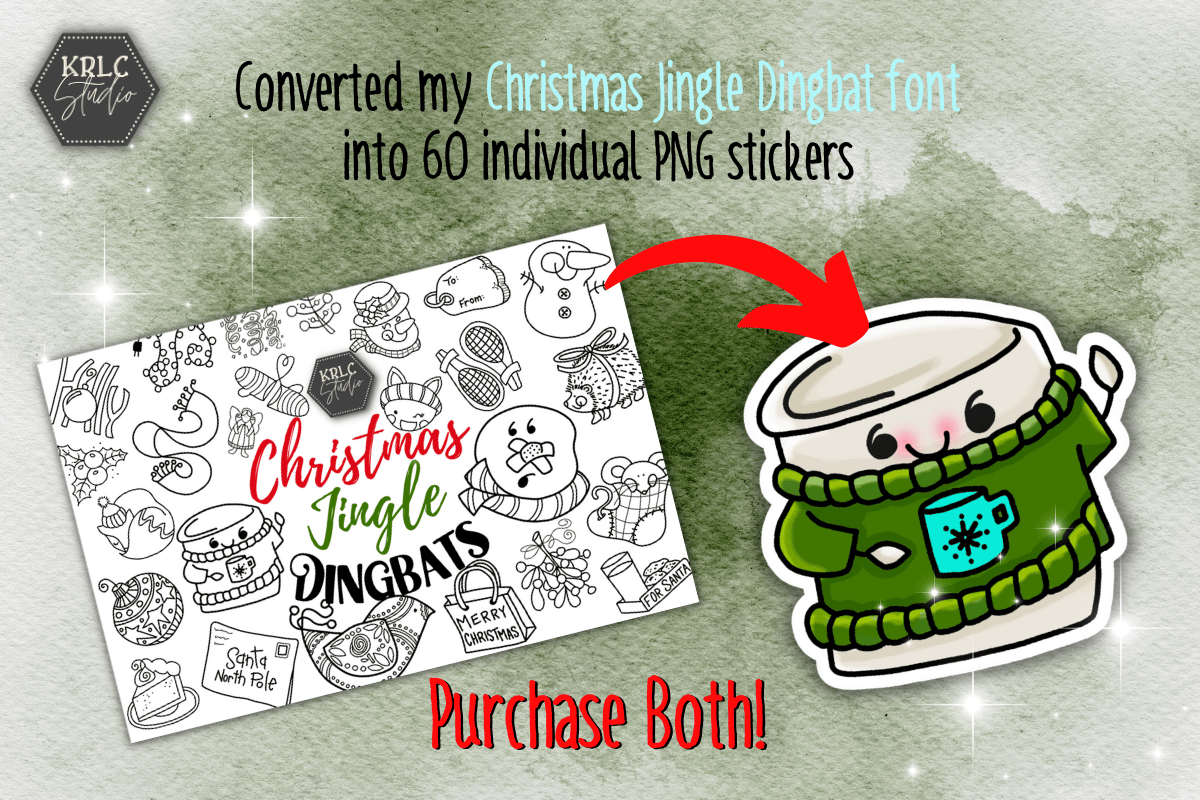 Christmas Jingle 60 Sticker Pack - KRLC Studio
