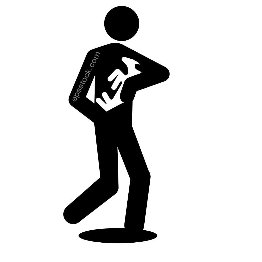 stick figure is holding his dog