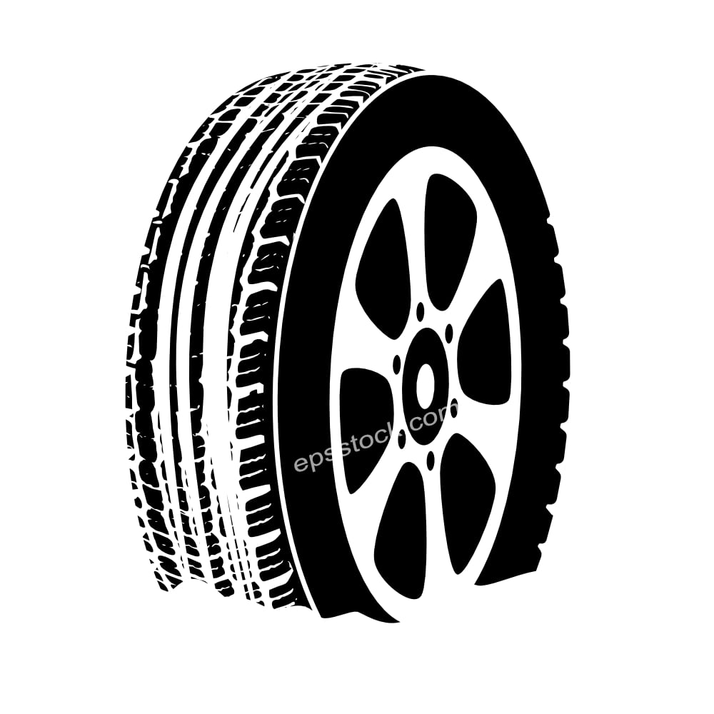 Car wheel on deep snow