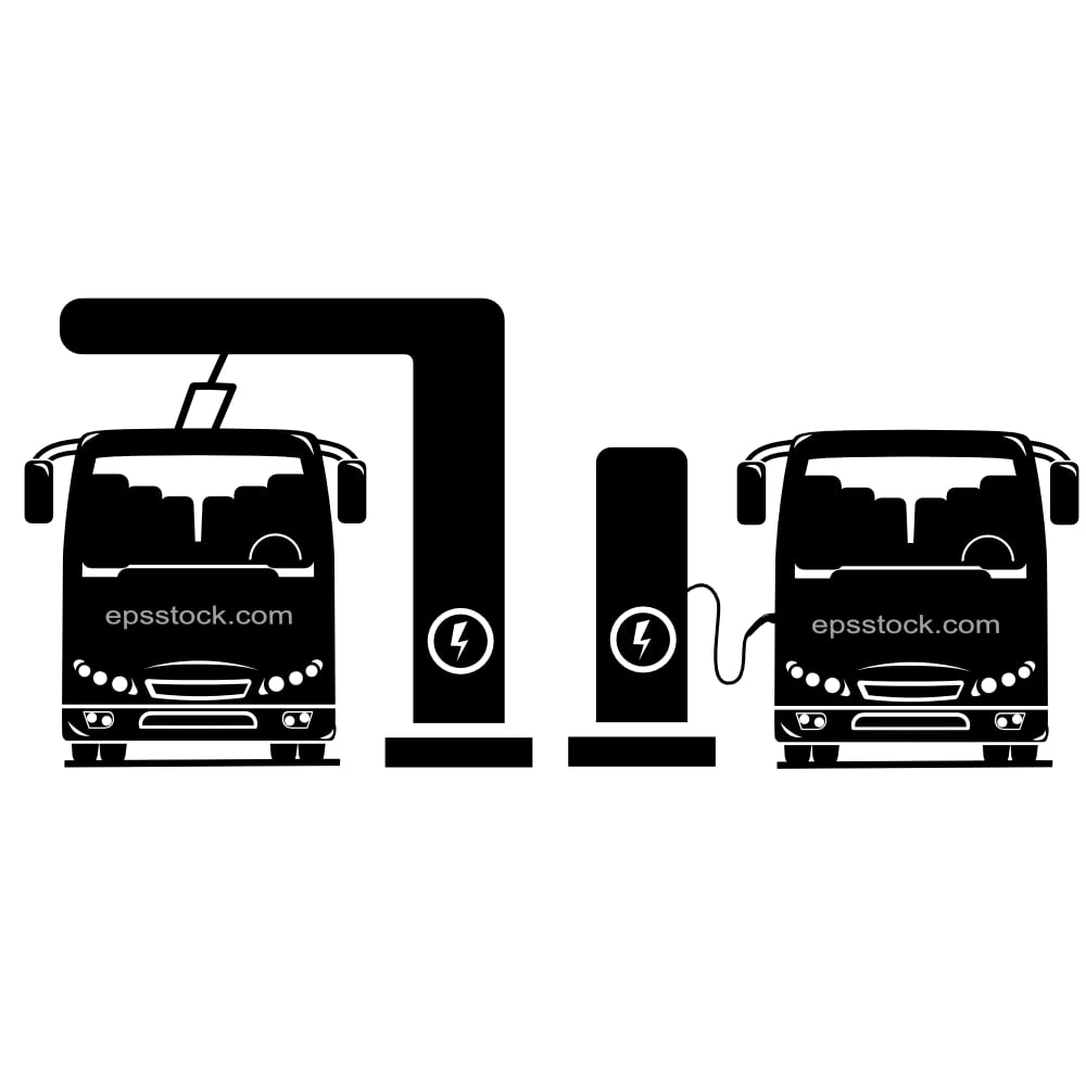 vehicle bus in the charging