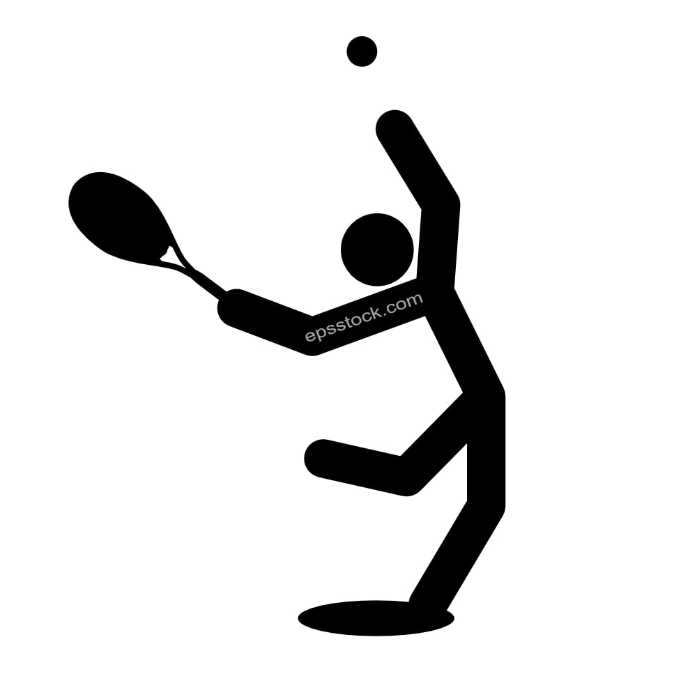 tennis player symbol