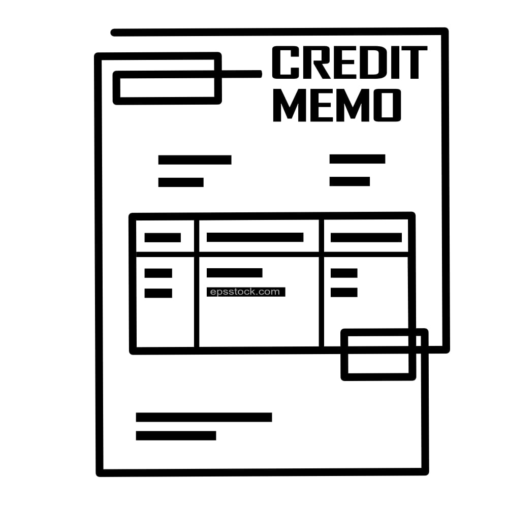 credit memo symbol