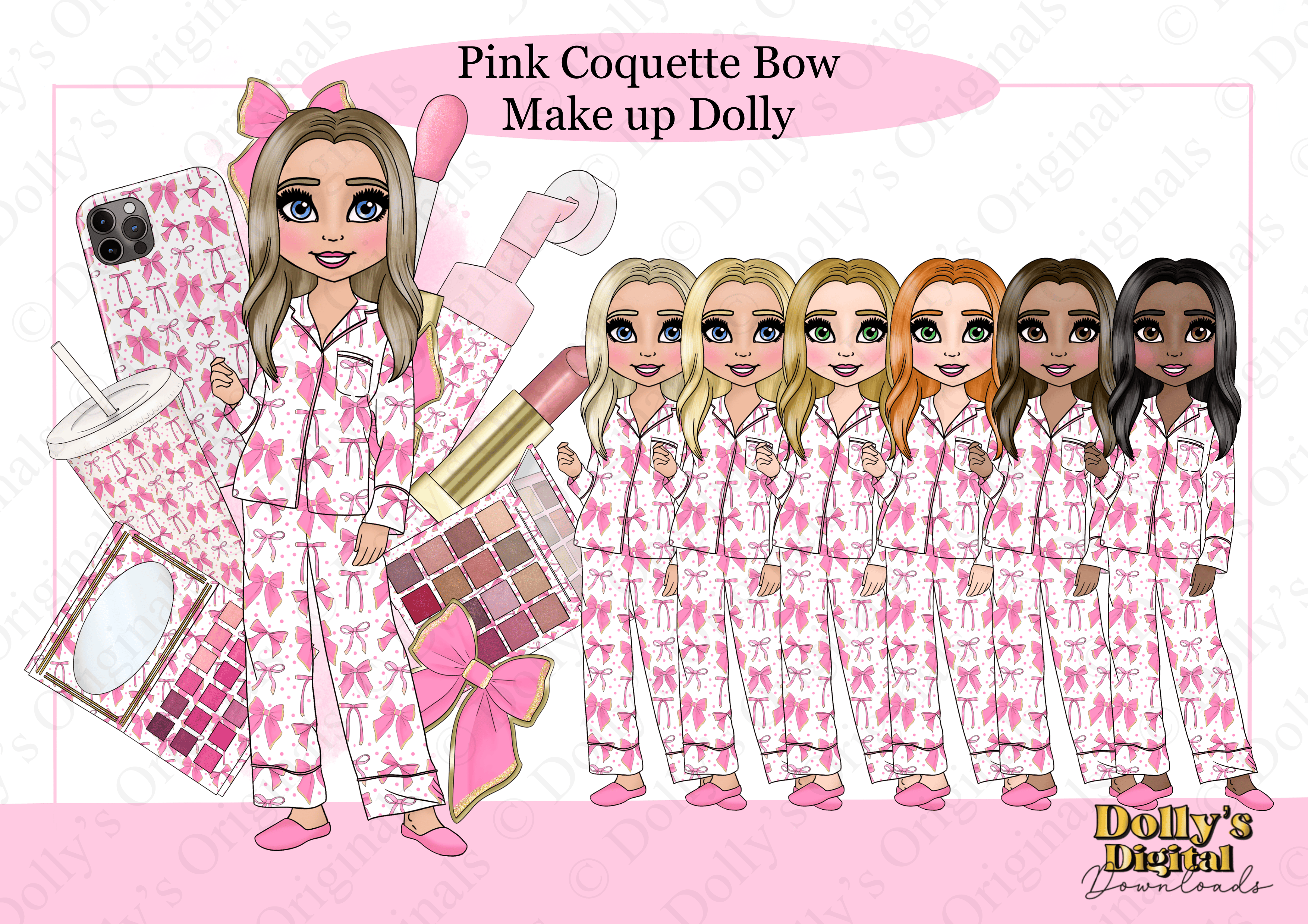 Pink Coquette Bow Make Up Dolly - Payhip