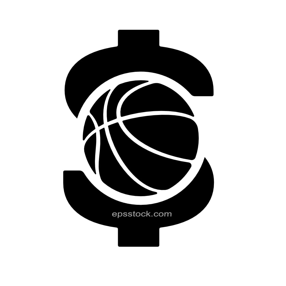 basketball and finance symbol