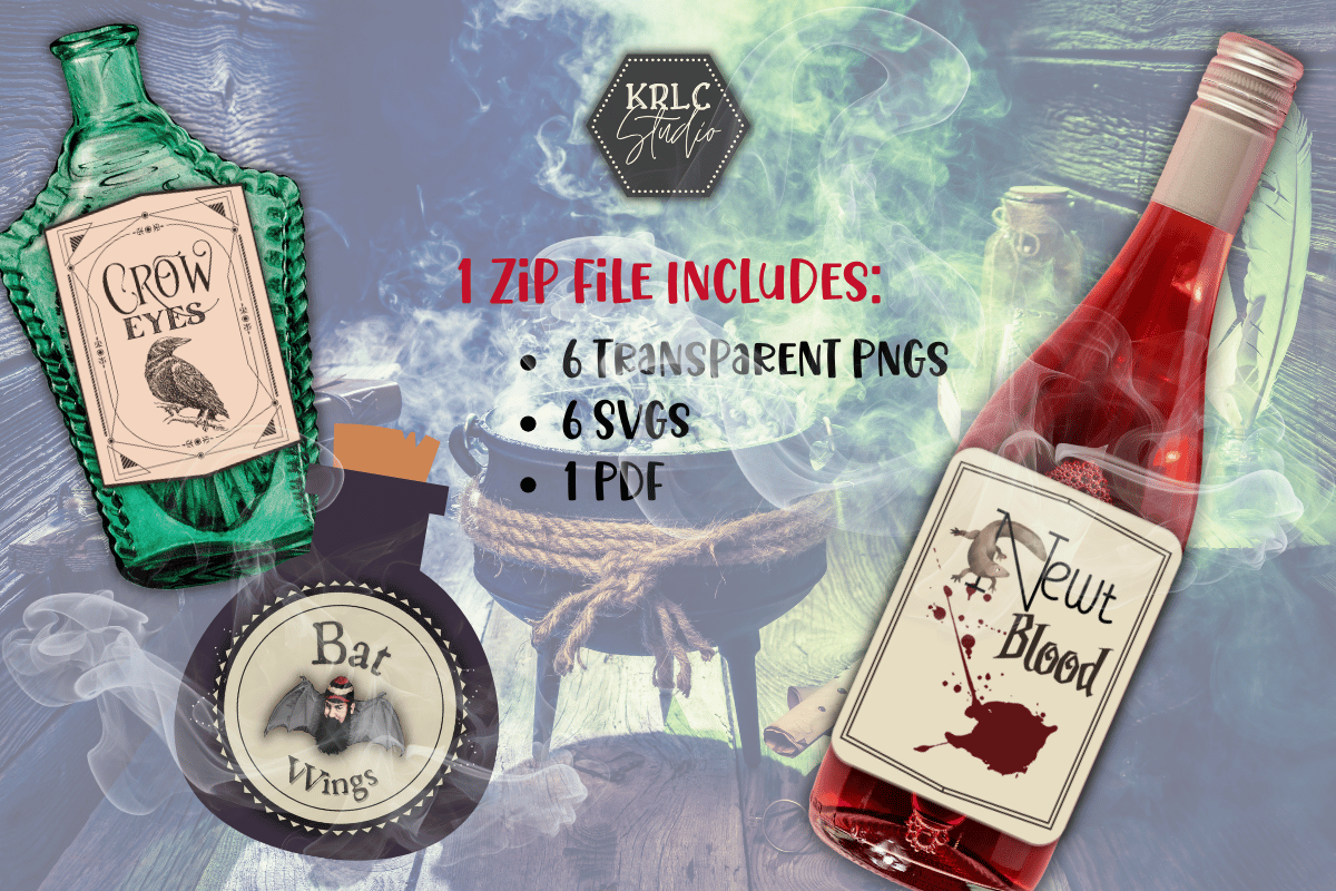 Halloween Poison Bottle Labels #1 - KRLC Studio