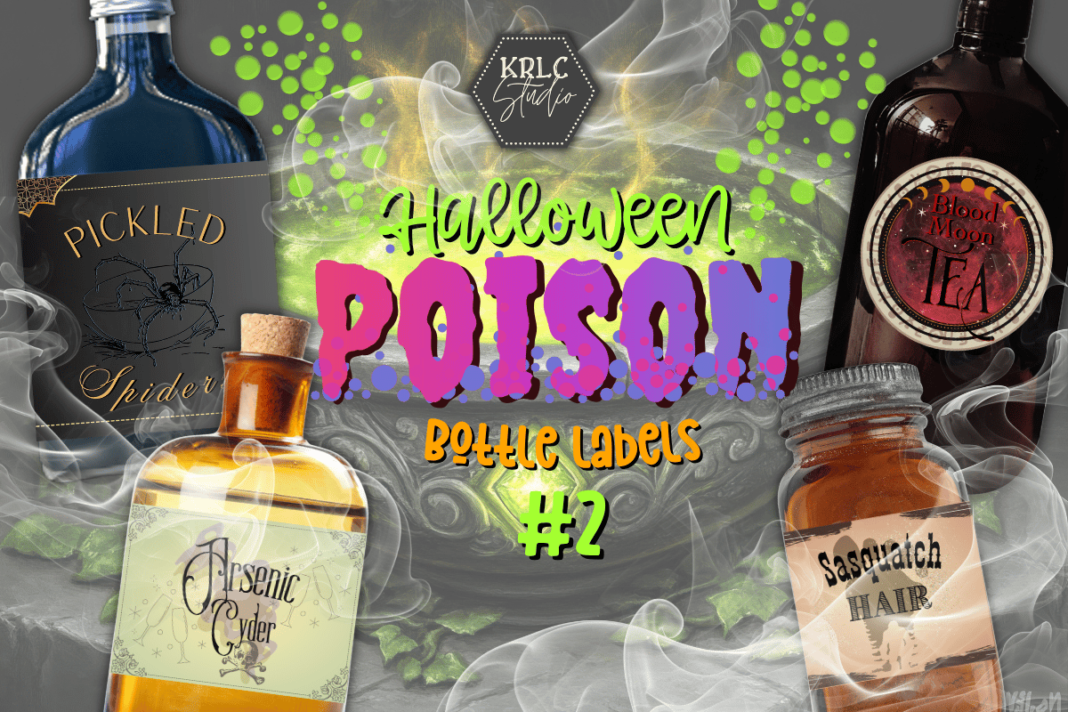 Halloween Poison Bottle Labels #2 - KRLC Studio Cover