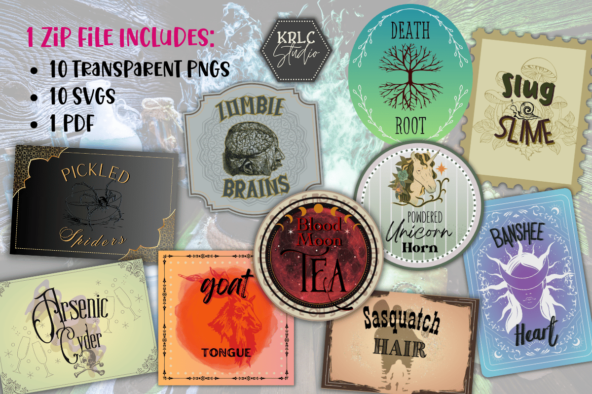 Halloween Poison Bottle Labels #2 - KRLC Studio