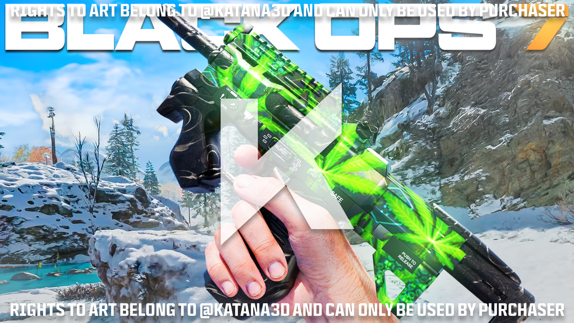 COD/BO7 Thumbnail - Green Leaf Razor 9MM (Text NO Text) - Payhip