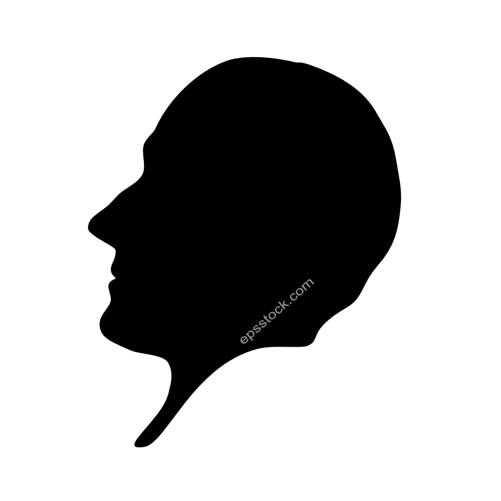 Calvin Coolidge Silhouette, High Quality Vector