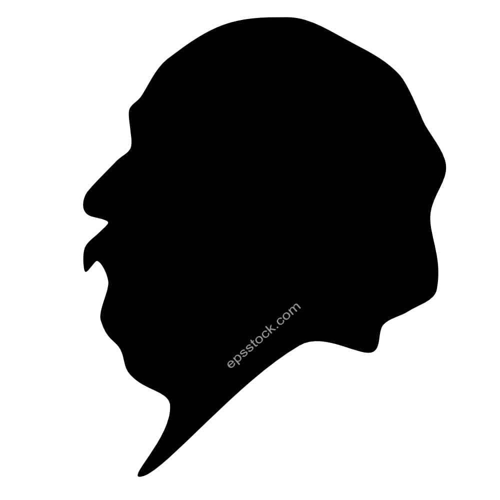 William Howard Taft Silhouette, High Quality Vector