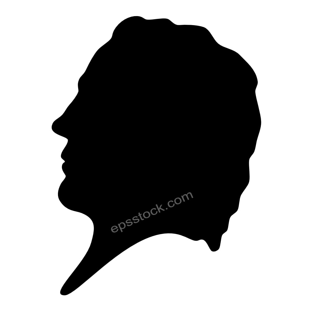 James K. Polk Silhouette, High Quality Vector