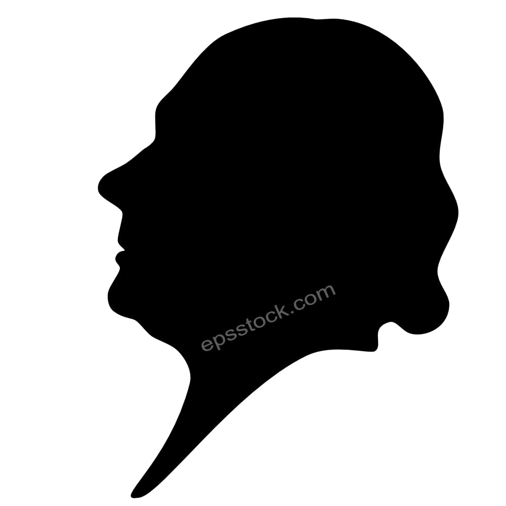 John Quincy Silhouette, High Quality Vector