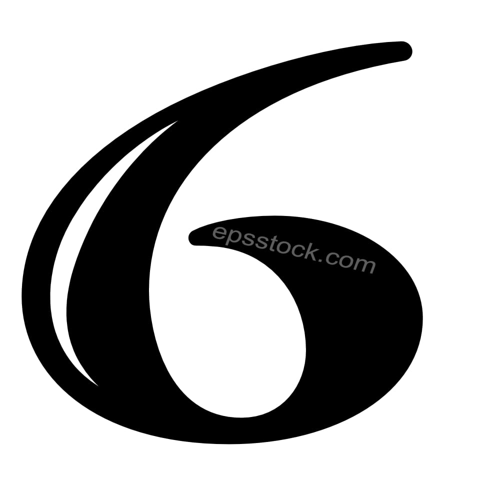number 6 logo
