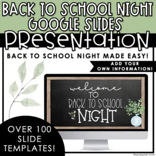 Back to School Night Presentation | Google Slides | Back to School