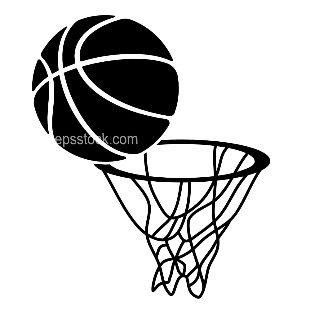 basketball ball on hoop