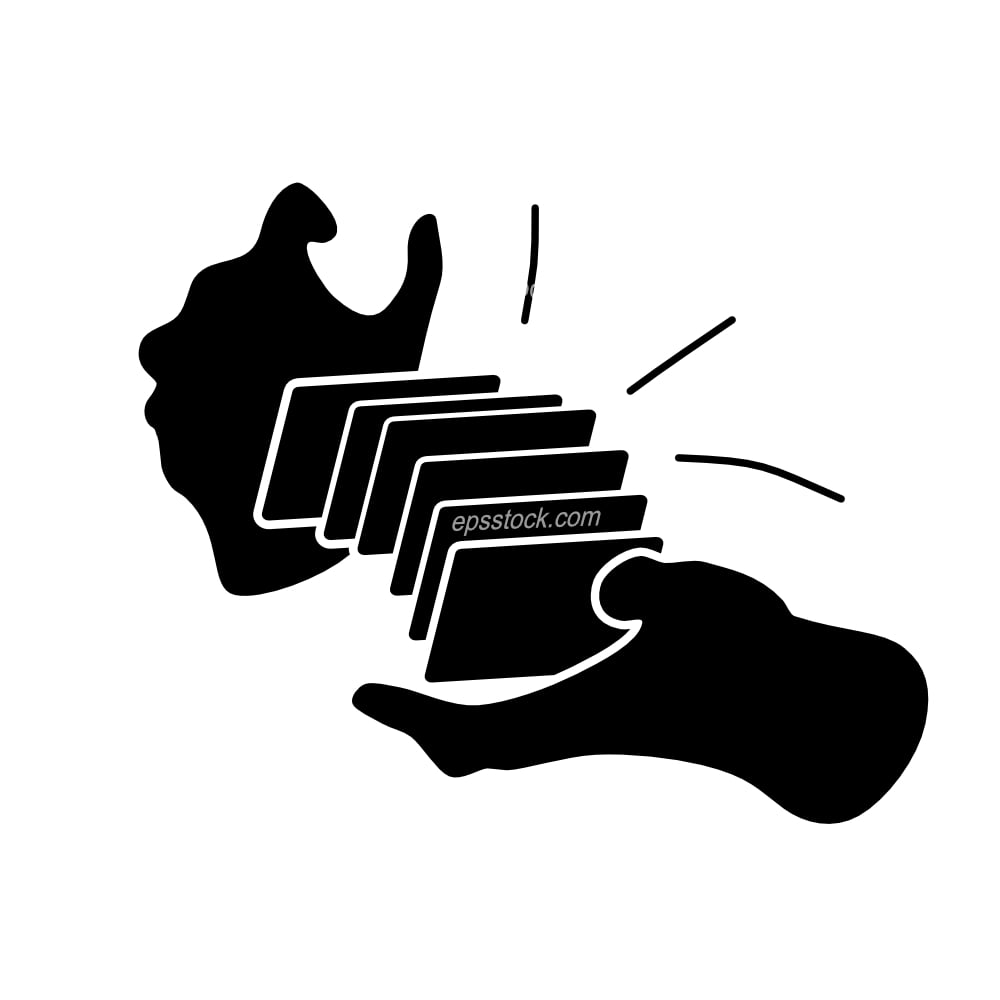 playing cards in hands