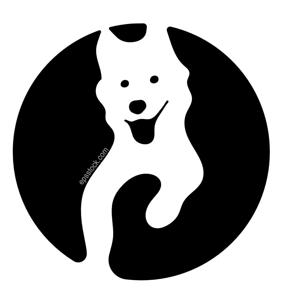 white dog emblem