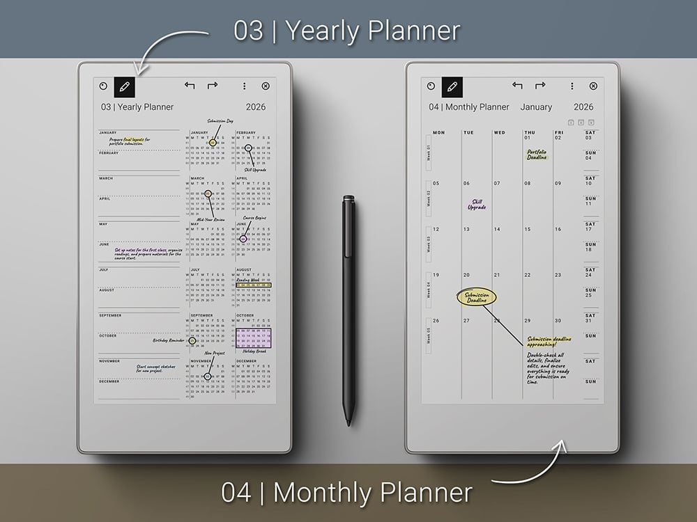 Digital Planner - reMarkable Paper Pro Move 2026 Edition - Payhip