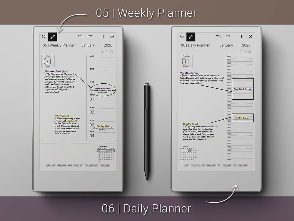 Digital Planner - reMarkable Paper Pro Move 2026 Edition - Payhip