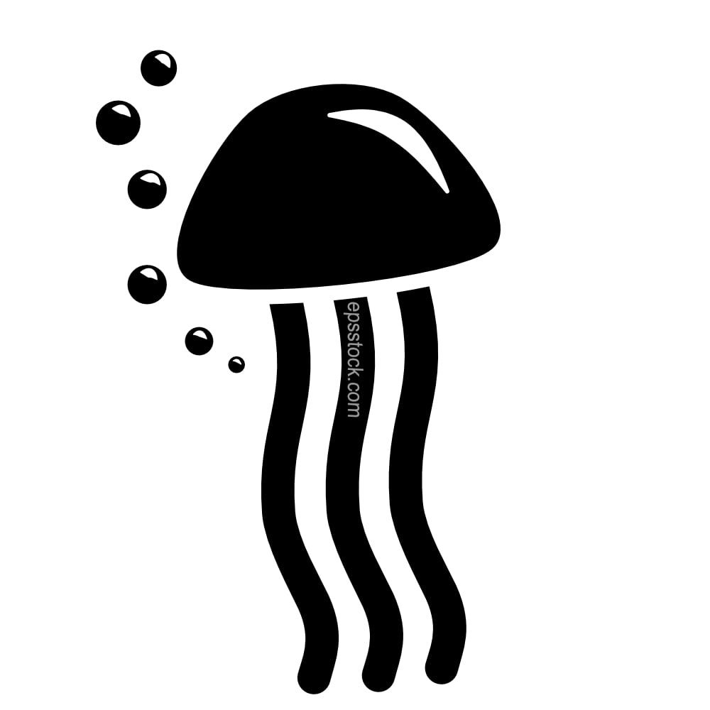 simple jellyfish logo
