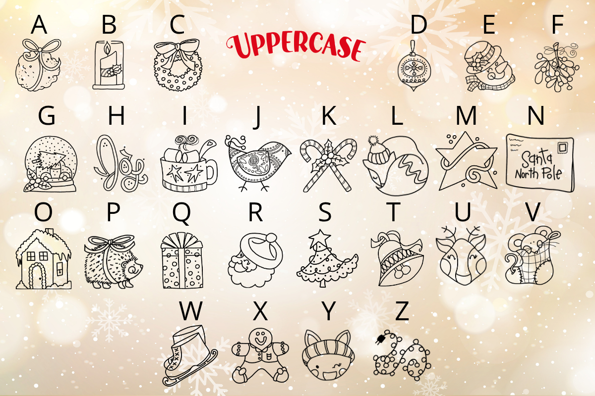 Christmas Jingle Dingbat Font - KRLC Studio