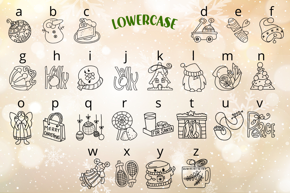 Christmas Jingle Dingbat Font - KRLC Studio