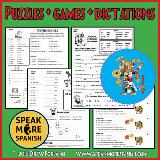 Spanish Puzzles Irregular Spanish YO GO Verbs | Spanish worksheets Irregular YO