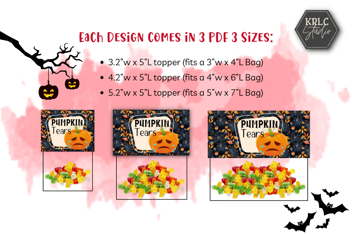 Halloween Candy Bag Toppers - PACK 2 - KRLC Studio