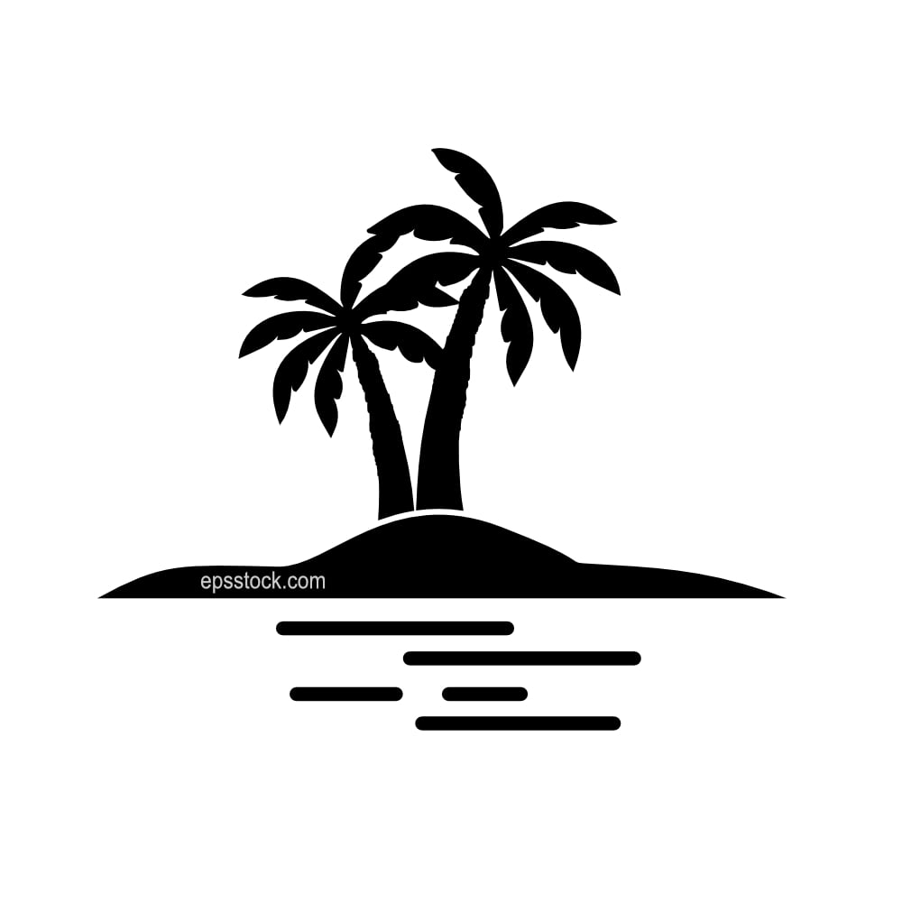 Palm island symbol