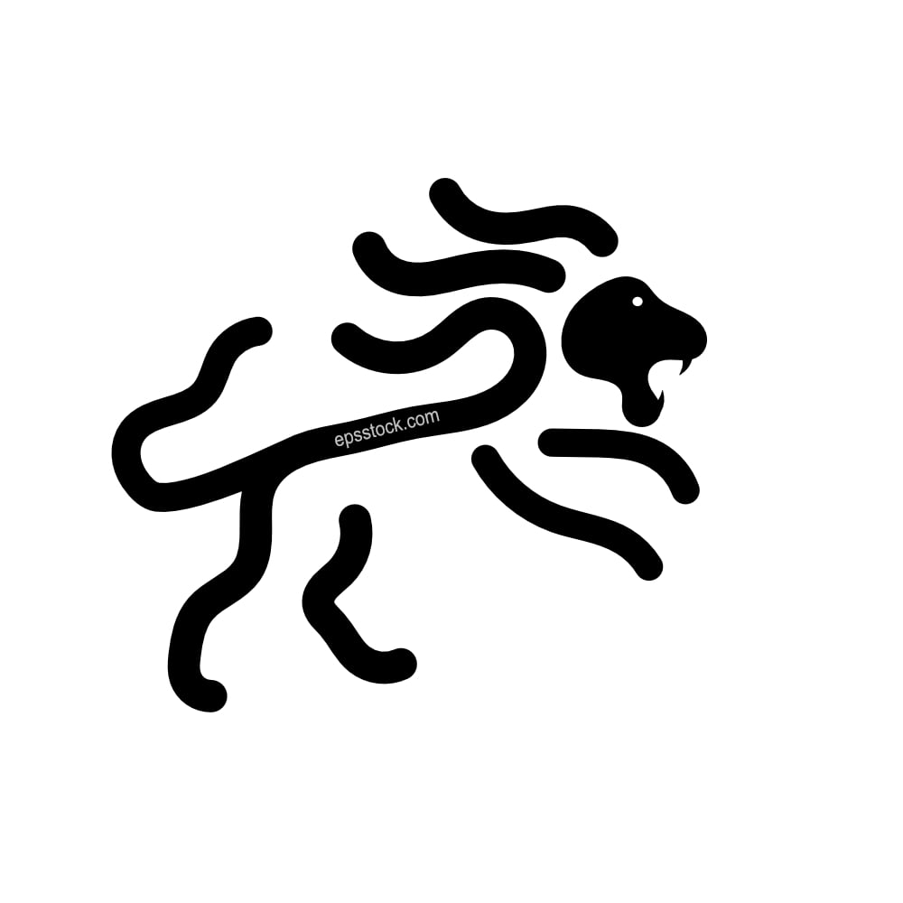 Lion simple Logo