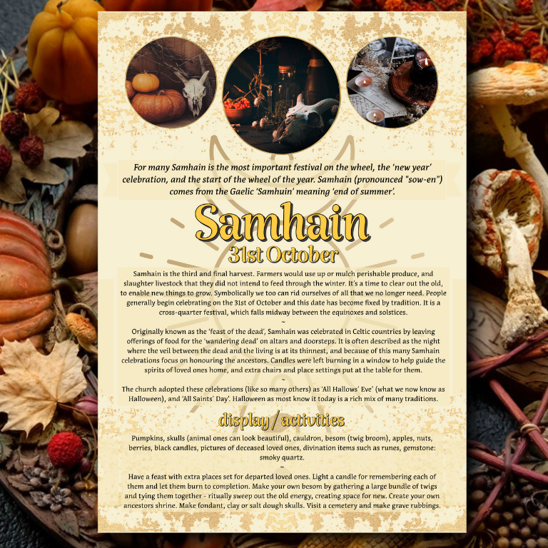 free samhain halloween poster download printable