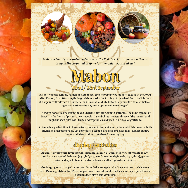What is Mabon? Free download printable poster