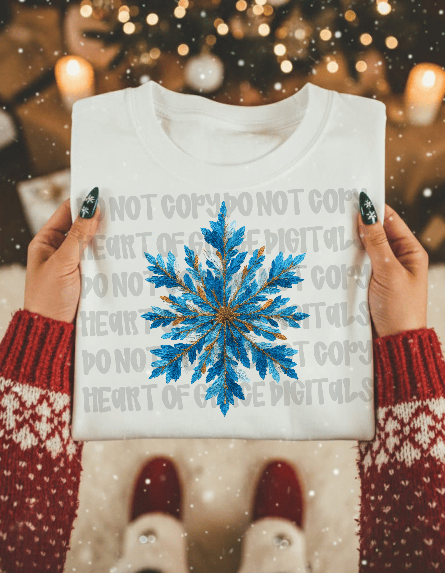 Hand Painted Snowflake PNG - Payhip