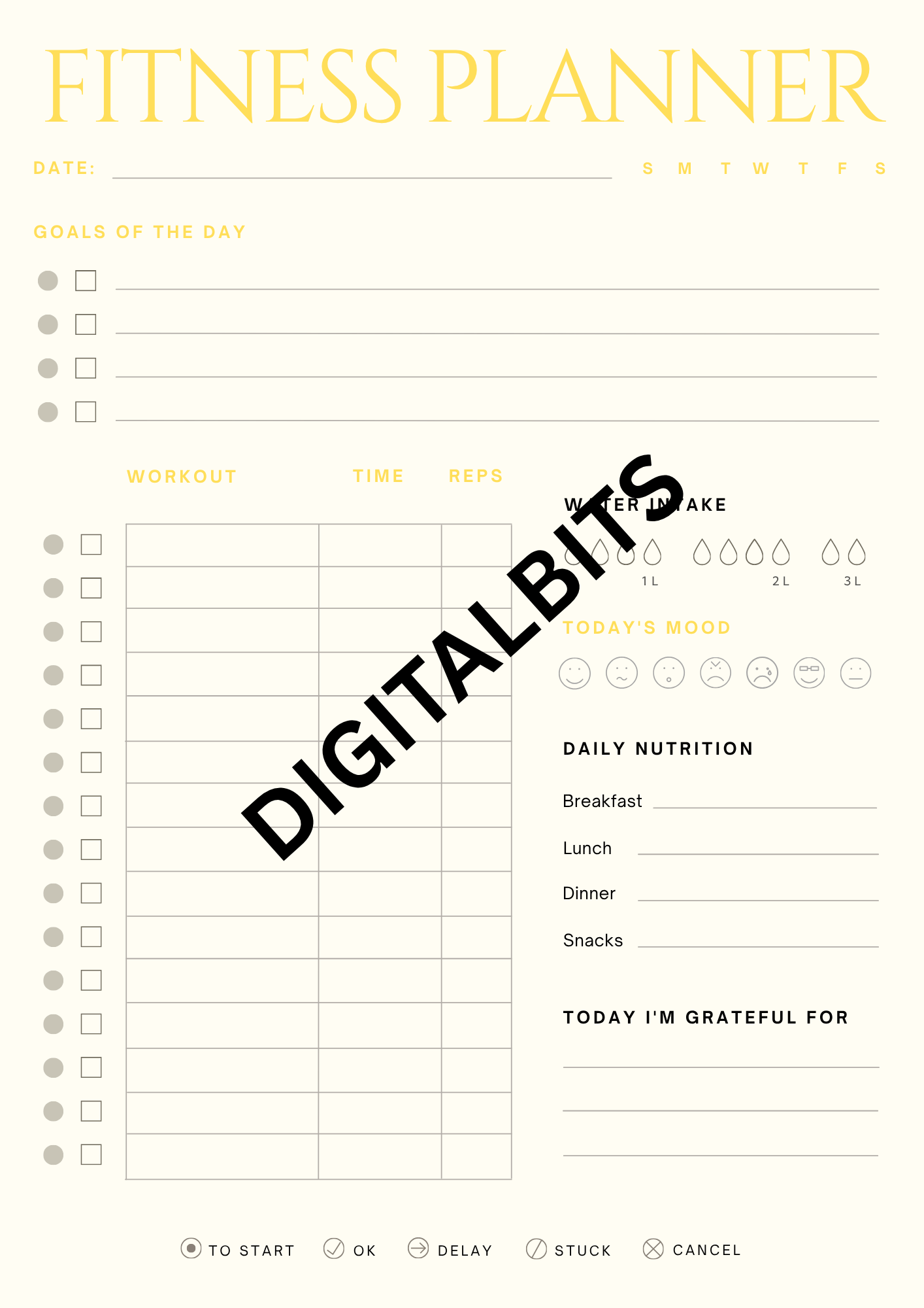 Elevate Your Fitness Journey: Weekly Fitness Planner Printable - Payhip