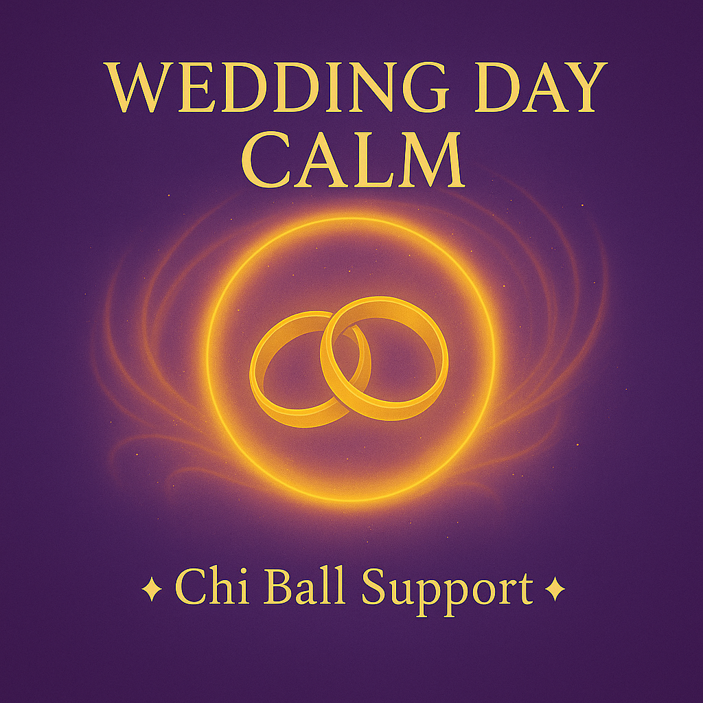 soft golden light energy sphere symbolizing calm and joy on wedding day