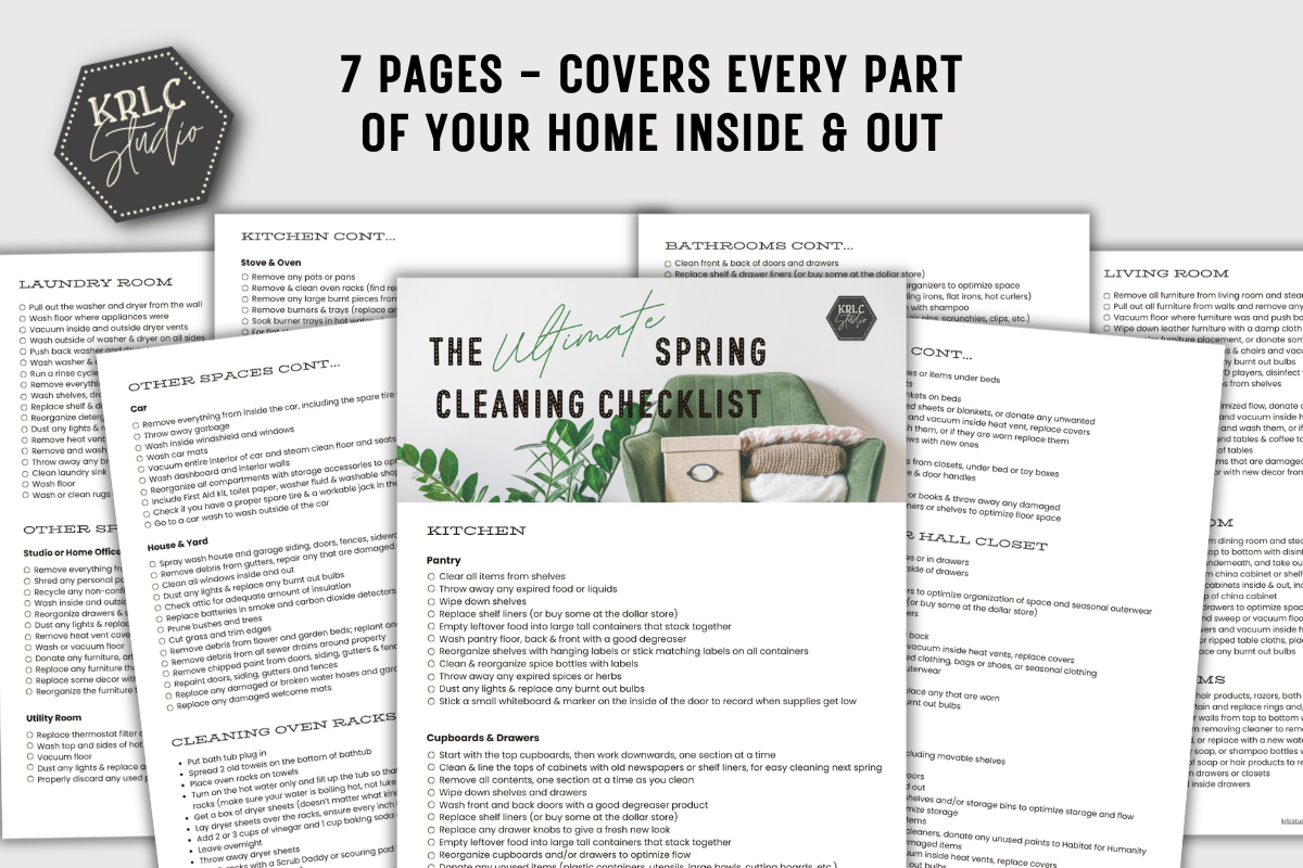 The Ultimate Spring Cleaning Checklist PDF - KRLC Studio