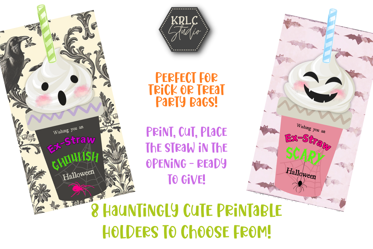 Halloween Straw Holders PDF - KRLC Studio